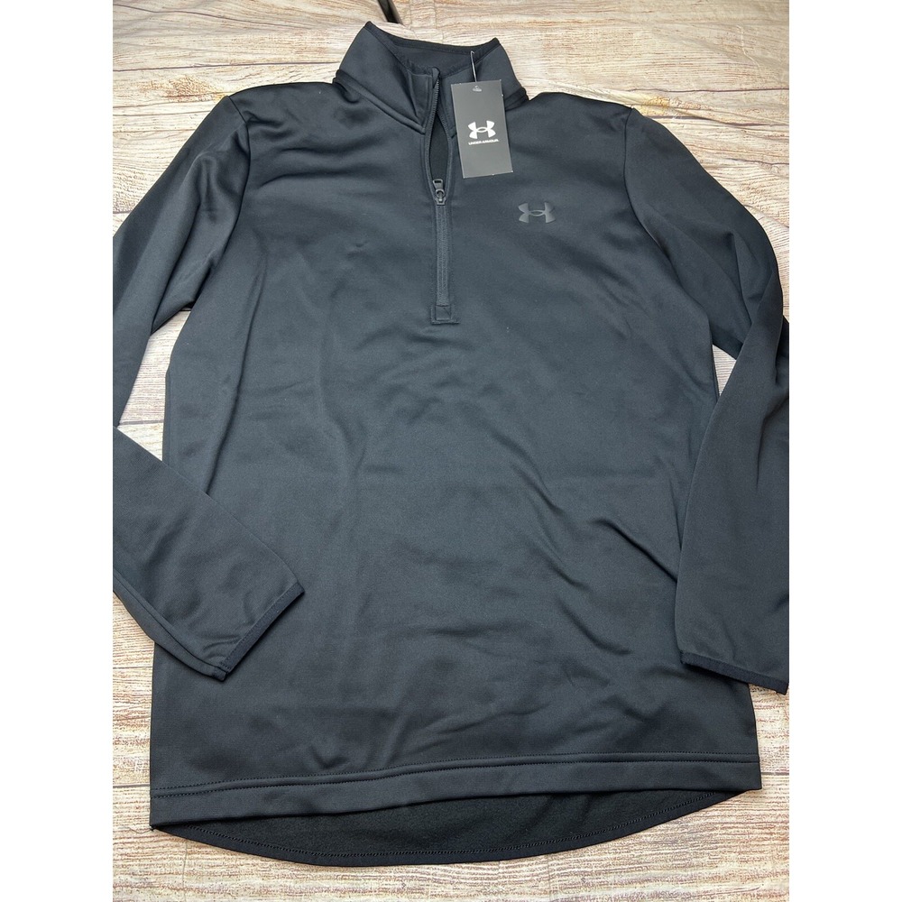 Under Armour Men's Small Black Coldgear Pullover Half Zip NEW